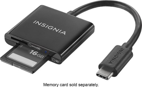  Insignia™ - USB Type-C Memory Card Reader - Black