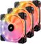 CORSAIR - HD Series 120mm Case Cooling Fan Kit with RGB lighting-Front_Standard 