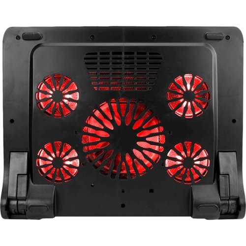 ENHANCE Gaming Laptop Cooling Pad Stand with LED Cooler Fans  & Dual USB Port - Red GLOBAL SHIPPING