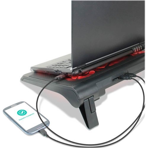 ENHANCE Gaming Laptop Cooling Pad Stand with LED Cooler Fans  & Dual USB Port - Red SHOP ONLINE