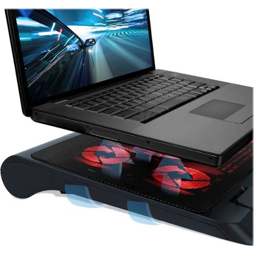 ENHANCE Gaming Laptop Cooling Pad Stand with LED Cooler Fans  & Dual USB Port - Red BUY ONLINE