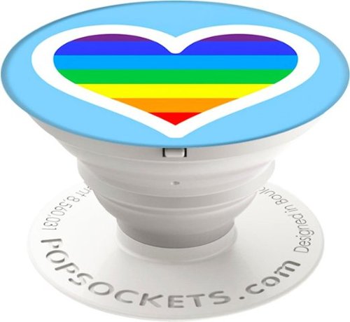 PopSockets - Finger Grip/Kickstand for Mobile Phones - Heart Rainbow-Angle_Standard 
