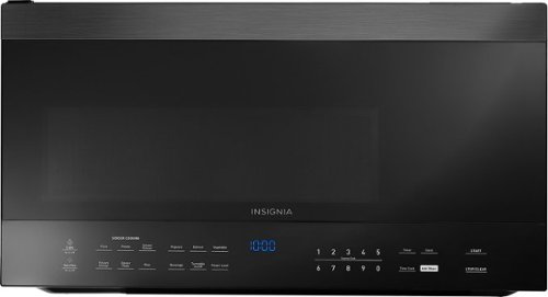 Insignia™ - 1.6 Cu. Ft. Over-the-Range Microwave - Black Stainless Steel-Front_Standard 