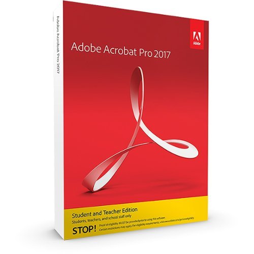  Adobe - Acrobat Pro 2017: Student And Teacher Edition