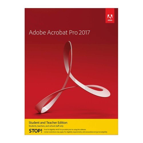  Adobe - Acrobat Pro 2017: Student And Teacher Edition