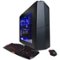 CyberPowerPC - Gamer Master Desktop - AMD Ryzen 5 1400 - 8GB Memory - AMD Radeon RX 470 - 1TB Hard Drive - Black/Blue-Front_Standard
