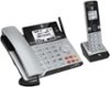 AT&T - TL86103 DECT 6.0 2-Line Expandable Corded/Cordless Phone with Bluetooth Connect to Cell and Answering System - Silver/Black-Angle_Standard