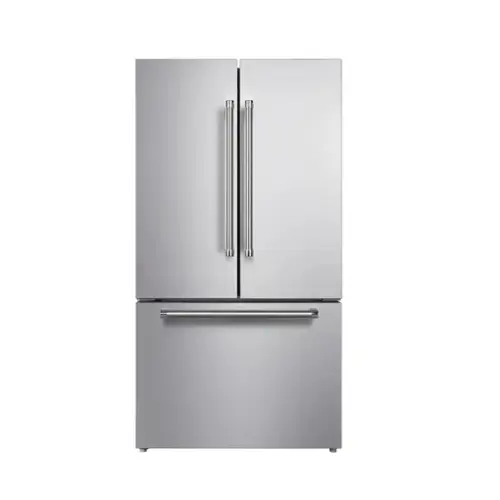 Front. Kucht - KUCHT Professional 36 in. 20.9 cu. ft. Counter Depth Freestanding French Door Refrigerator in Stainless Steel - Stainless Steel.