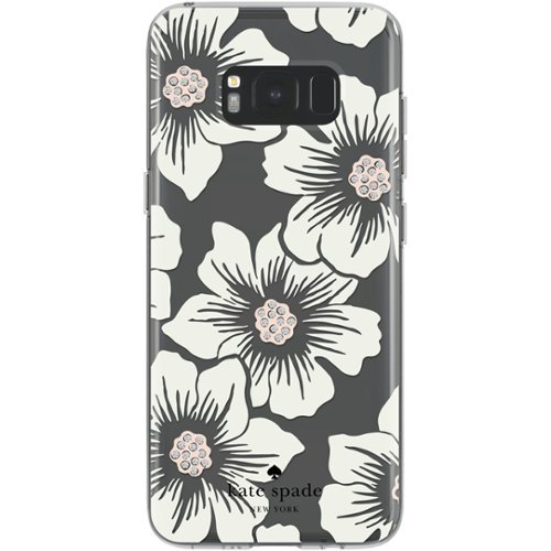  kate spade new york - Protective Hardshell Case for Samsung Galaxy S8 - Cream with stones/hollyhock floral clear