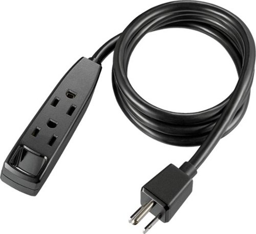  Insignia™ - 4' 3-Outlet Extension Power Cord - Black