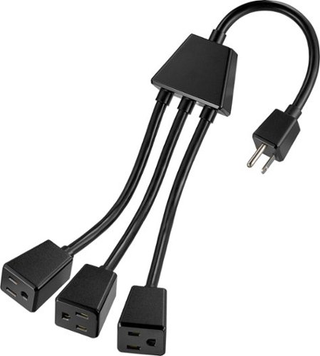  Insignia™ - 3 Plug Outlet Saver - Black