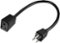 Insignia™ - 1' Extension Power Cord - Black-Front_Standard