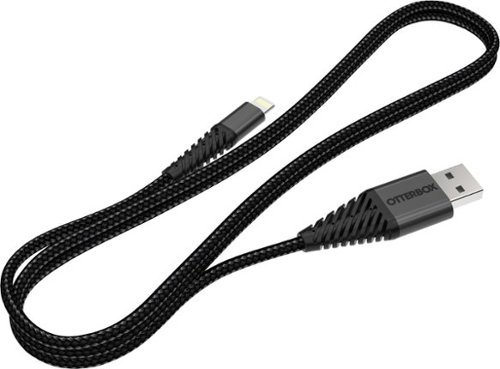  OtterBox - Apple MFi Certified 3.3' Lightning USB Charge-and-Sync Cable - Black