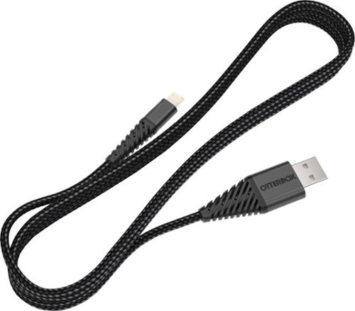  OtterBox - Apple MFi Certified 10' Lightning USB Charge-and-Sync Cable - Black