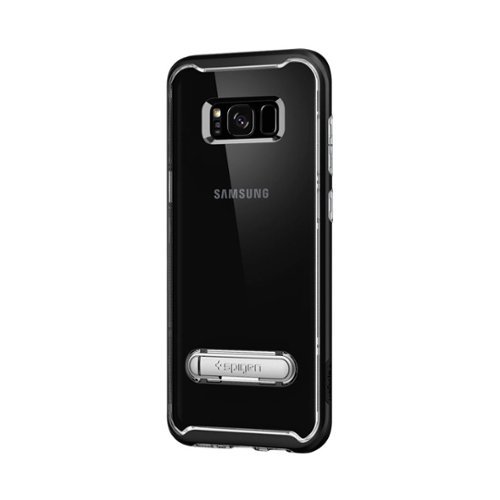 Spigen - Crystal Hybrid Case for Samsung Galaxy S8 - Black-Front_Standard 