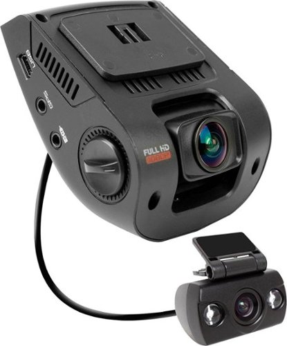  Rexing - V1P 1080p Dash Cam with Rear Camera - Black