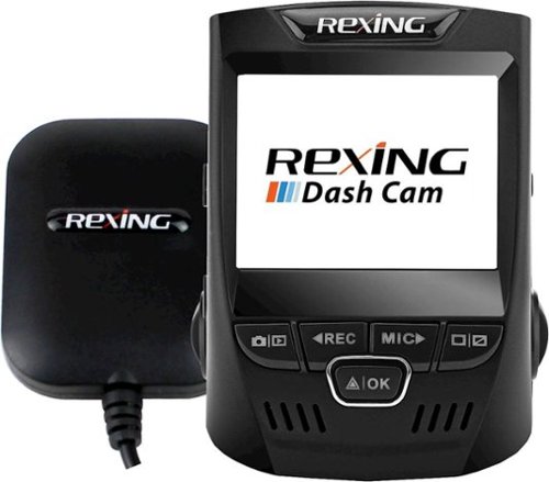  Rexing - V1G 1080p Dash Cam with GPS Logger - Black