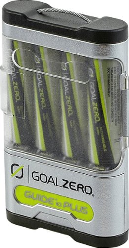 Goal Zero - Guide 10 Plus 2,300 mAh Portable Charger for Most USB-Enabled Devices - Silver/black/transparent