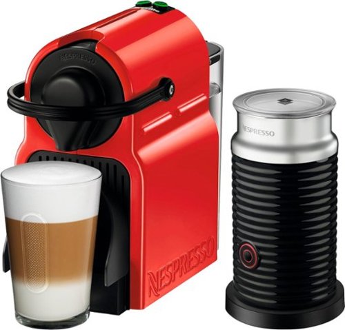 Nespresso - Inissia Espresso Maker/Coffeemaker/Milk Frother - Red-Front_Standard 