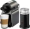 Nespresso - Inissia Espresso Machine with Aeroccino Milk Frother by Breville - Titan-Front_Standard