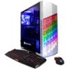 CyberPowerPC - Gamer Master Desktop - AMD Ryzen 5 - 16GB Memory - AMD Radeon RX 580 - 2TB Hard Drive - White-Front_Standard