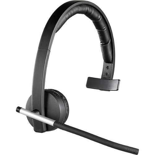 Logitech - H820e Wireless Headset Mono - Black