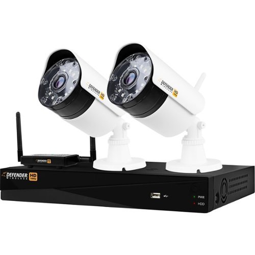 Defender - 4-Channel, 2-Camera Indoor/Outdoor Wireless 1080p 1TB DVR Security System-Front_Standard 