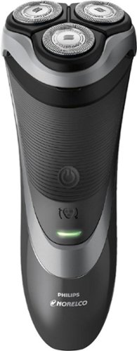  Philips Norelco - Series 3000 Wet/Dry Electric Shaver - Precision black/chrome black