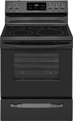 Front. Frigidaire - Self-Cleaning Freestanding Electric Range - Black.