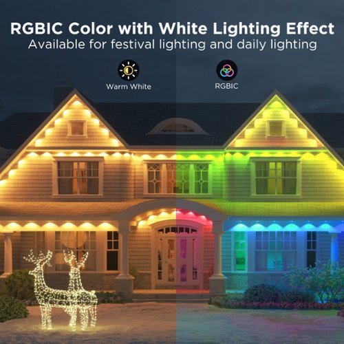 Govee Wi-Fi RGBIC Outdoor Permanent String Lights 100ft - Black BUY IN SINGAPORE