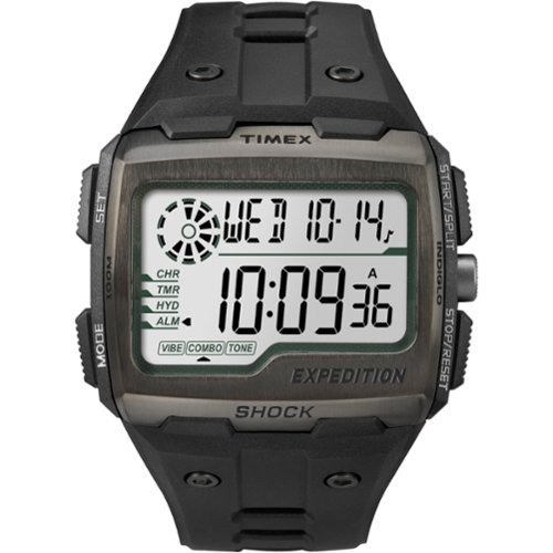 Timex men's Expedition Grid Shock 50mm Watch - Black INTERNATIONAL SHIPPING