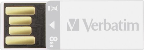  Verbatim - Clip-It 8GB USB 2.0 Flash Drive - White