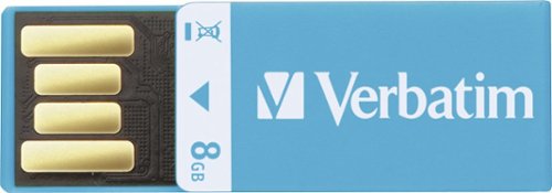  Verbatim - Clip-It 8GB USB 2.0 Flash Drive - Blue