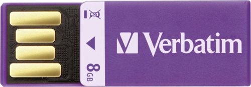  Verbatim - Clip-It 8GB USB 2.0 Flash Drive - Violet