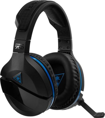  Turtle Beach - Stealth 700 Wireless DTS 7.1 Surround Sound Gaming Headset for PlayStation 4 and PlayStation 4 Pro - Black/Blue