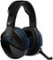 Turtle Beach - Stealth 700 Wireless DTS 7.1 Surround Sound Gaming Headset for PlayStation 4 and PlayStation 4 Pro - Black/Blue-Angle_Standard