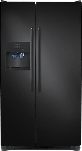  Frigidaire - 25.6 Cu. Ft. Side-by-Side Refrigerator with Thru-the-Door Ice and Water - Ebony Black
