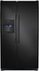 Frigidaire - 25.6 Cu. Ft. Side-by-Side Refrigerator with Thru-the-Door Ice and Water - Ebony Black-Front_Standard