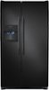 Frigidaire - 22.6 Cu. Ft. Side-by-Side Refrigerator with Thru-the-Door Ice and Water - Ebony Black-Front_Standard 