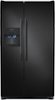 Frigidaire - 22.6 Cu. Ft. Side-by-Side Refrigerator with Thru-the-Door Ice and Water - Ebony Black-Front_Standard