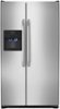 Frigidaire - 22.6 Cu. Ft. Side-by-Side Refrigerator with Thru-the-Door Ice and Water - Stainless Steel-Front_Standard 
