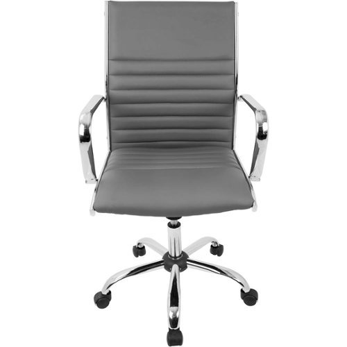 LumiSource - Master Chrome Office Chair - Gray