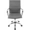 LumiSource - Master Chrome Office Chair - Gray-Front_Standard 
