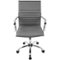LumiSource - Master Chrome Office Chair - Gray-Front_Standard