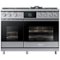 Dacor - Contemporary 6.6 Cu. Ft. Freestanding Double Oven Dual Fuel Four Part Convection Range with RealSteam, NG - Silver Stainless Steel-Front_Standard