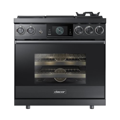 Dacor - Contemporary 4.8 Cu. Ft. Freestanding Dual Fuel Four Part Pure Convection Range with Steam-Assist, LP, High Altitude - Graphite stainless steel