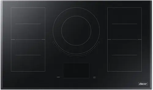 Front. Dacor - Contemporary 36" Electric Induction Cooktop - Black Glass.
