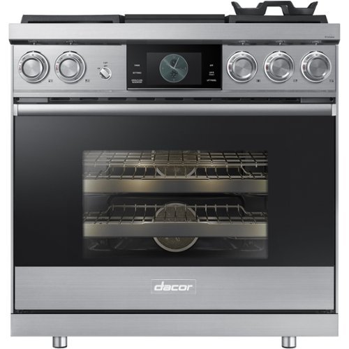 Dacor - Contemporary 4.8 Cu. Ft. Freestanding Dual Fuel Four Part Pure Convection Range with Steam-Assist, LP, High Altitude - Stainless steel