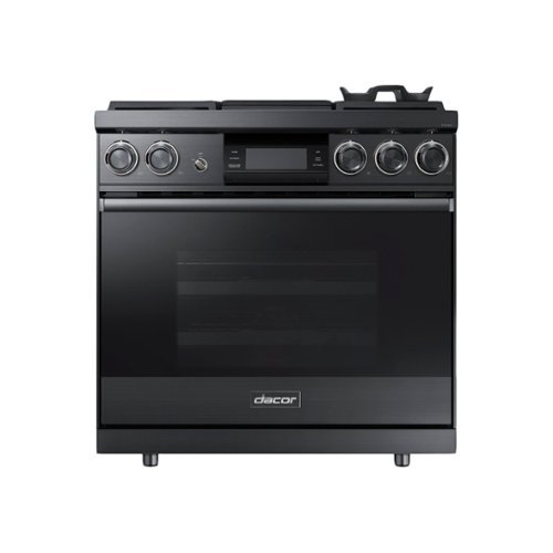 Dacor - Contemporary 4.8 Cu. Ft. Freestanding Dual Fuel Four Part Pure Convection Range with Steam-Assist Oven, Liquid Propane - Graphite stainless steel
