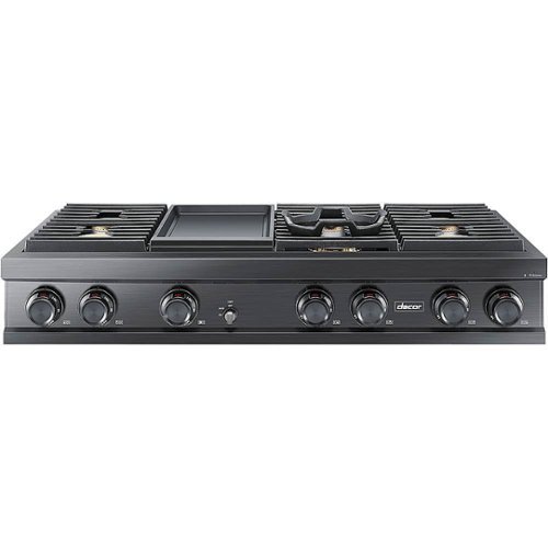 Dacor - Contemporary 48" Built-In Gas Cooktop with 6 Burners with SimmerSear™ and Griddle, Natural Gas - Graphite stainless steel